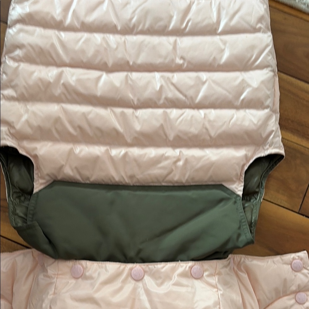 Moncler Pink & Olive Puffer Vest - Picture 7 of 7